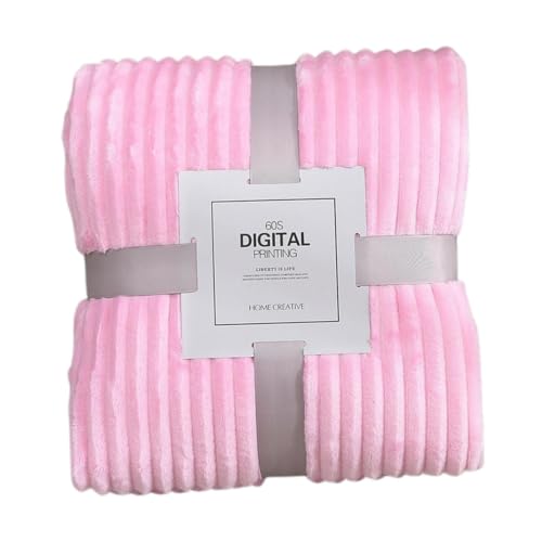 Fleece Throw Blanket, 39x59 Inches Multipurpose Lightweight Soft Fluffy Blanket,All-Season Use,Home Decor,Fade Resistant Machine Washable Polyester Blanket for Bed Living Room & Bedroom (Pink) - image 1