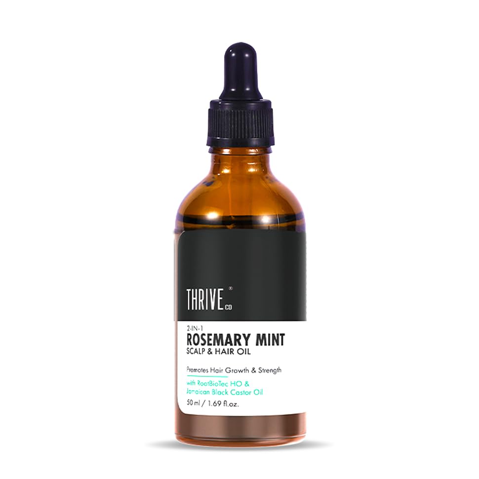 ThriveCo Rosemary Mint Hair Oil | For Hair Growth, Hair fall and Dandruff Control | Smoothens Dry Scalp & Split Ends | Suitable for both Men and Women |50ml-picture-20
