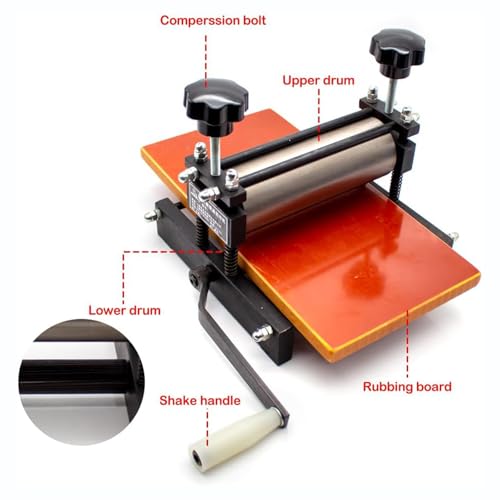 Pressa per incisione manuale per stampa a blocchi con pressione uniforme, ideale per monotipi e forniture artistiche