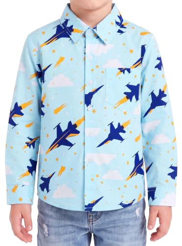 Image of Boys Hawaiian Button Down Shirt, Pure Combed Cotton Short Sleeve Size 3-15Y | Pure Combed Cotton, Smooth 60s yarn, Tagless Label, Pilling-Resistant, Shrink-Resistant, Fade-Resistant, Machine Washable