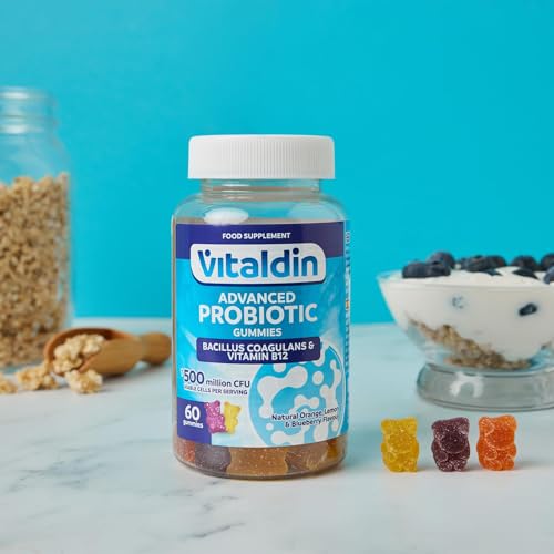 VITALDIN Kulturen Komplex Gummies – Bakterienstamm Bacillus Coagulans 500 Millionen KBE Dosis pro Tag & Vitamin B12 – 60 Gummibärchen (1 Monat) – Darmflora - Glutenfrei - für Kinder & Erwachsene – Bild 3