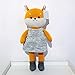 38Cm Muñeca De Lana Conejo Peluches Tejido De Ganchillo Algodón Fox Gato Conejo Muñeca Tejido A Mano Muñecas De Animales Pareja Bunny Dolls-38Cm_Fox