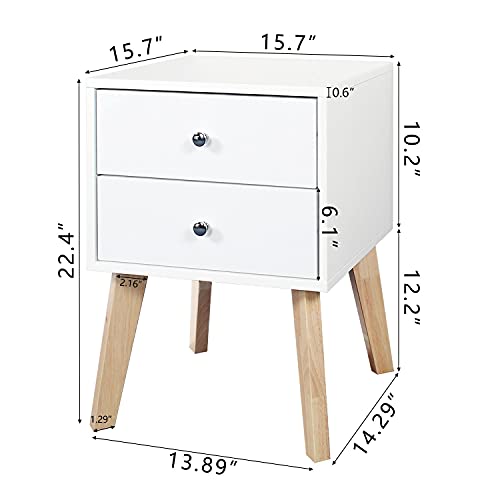 Taohfe White Nightstand Set Of 2 White Night Stands For Bedrooms Set Of 2 Modern White Bedside Table Set Of 2 Nightstands Set Of 2 With Drawer Modern Nightstand Set Of 2 Side Tables Bedroom Set Of 2 #TOP1