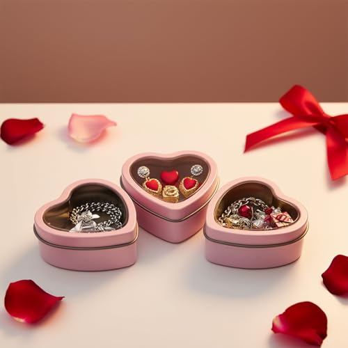 Latas de metal con corazón para recuerdos de bodas y detalles creativos 4