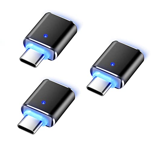 Adaptador USB C a USB (3 piezas), Conector USB C Macho a USB 3.0 Hembra OTG de Alta Velocidad Compatible con Google Pixel Chromebook Samsung Galaxy S10/S9 Huawei P20/P30 MacBook Pro