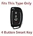 Key Fob Cover for Sonata Ioniq: 4 Buttons Key Case Fob Fit for Hyundai Santa Fe Tuscon I40 Elantra AD ADA Sonata Ioniq EV HEV PHEV Hybrid 2011 to 2021 RKE-3F04 | Black Remote Protector (1 Pc)
