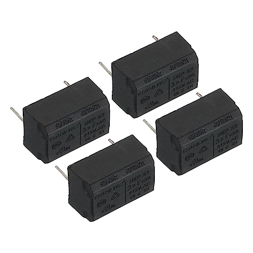PATIKIL Induction Cooker Capacitor, 4 Pack 3uF AC 275V High Voltage Insulation Resistance Capacitor for Induction Cooker, Black