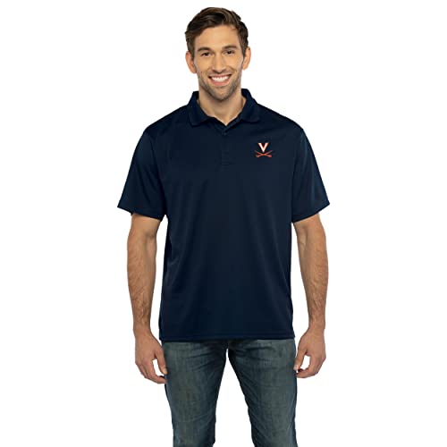 Men's Collegiate Polyester Mesh Team Icon Polo, Virginia Cavaliers, Large