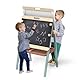 Speedy Monkey Tischstaffelei 55x46x88,3cm (max. Höhe. 102,1cm) türkis, Holz Spielzeug für Kinder, Liebevolle Details- tolle Geschenkidee