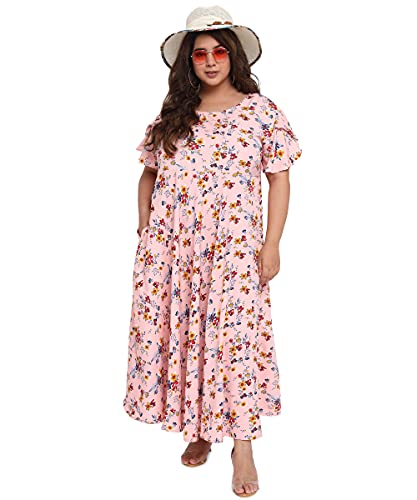 Image of OOMPH! Women's Crepe A-Line Maxi Plus Size Dress - plusd50