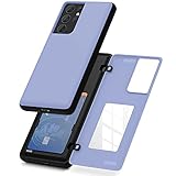 Goospery Galaxy S21 Ultra (6.8inches) ケース 背面 カード 収納 マグネット式 バンパー カバー (パープル) S21U-MDB-PPL