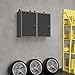 JZD Steel Wall Mounted Storage Cabinet, Metal Hanging Tool Cabinets, for Garage Workshop, Black & Grey