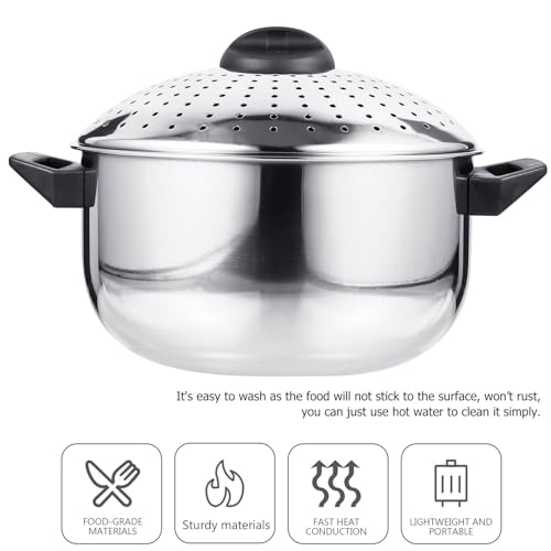 Casserole acier inoxydable à passoire fine pour cuisson gaz rapide - 8