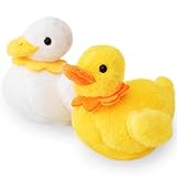 JIAHO 2 Pcs Duck Stuffed Animal Plush Toys, Kawaii Duck Plushies for Girls, Boys and Babies, Adorable Small Stuffed Animals Doll, Cute Plush Toys for Kids Prizes, Party Favors, Christmas Decorations