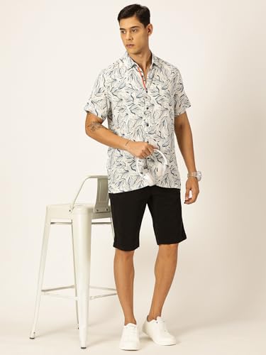 Image of Thomas Scott Men's | Printed | Half Sleeve | Regular Fit | Cotton Rayon | Spread Collar | Casual Shirt