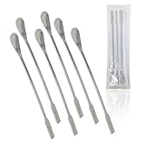 Scientific Labwares Stainless Steel Lab Spatula with Flat Square/Spoon Ends - 9 in. (6PK)