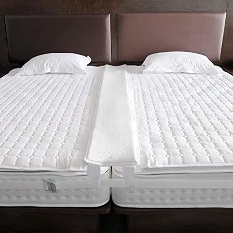 Qucover Bed Bridge Twin to King Converter Kit, Gap Filler Kit with Memory Foam, Comfortable Mattress Connector for Guest and Hotel, 200x20x8cm Cover