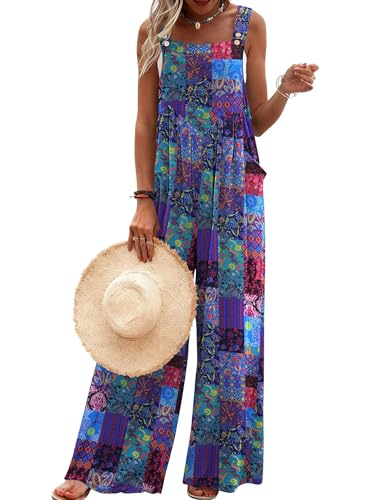 Ekouaer Women's Casual Overalls Loose Wide Leg...