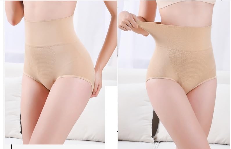 Image of KROYWEN Cotton High Waist Panties Tummy Control Underwear Ladies Briefs Shapewear Double Layer Half Body Shaper Underwear for Women Tummy Control | Body Shaper | Breathable & Comfortable