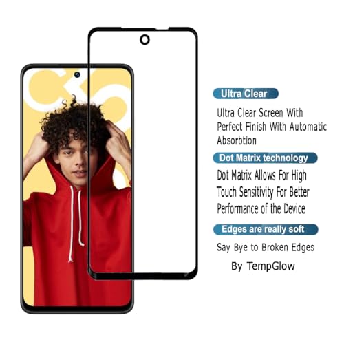 Image of Screen Protector for Realme C55 | Realme Narzo N55 (Black) Tempered Glass Edge-to-Edge 6D Screen Guard With Installation Kit