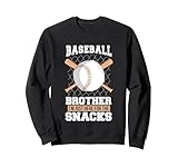 Photo Gallery divertente baseball brother i m just here for the snacks dicendo felpa Photo Gallery divertente baseball brother i m just here for the snacks dicendo felpa