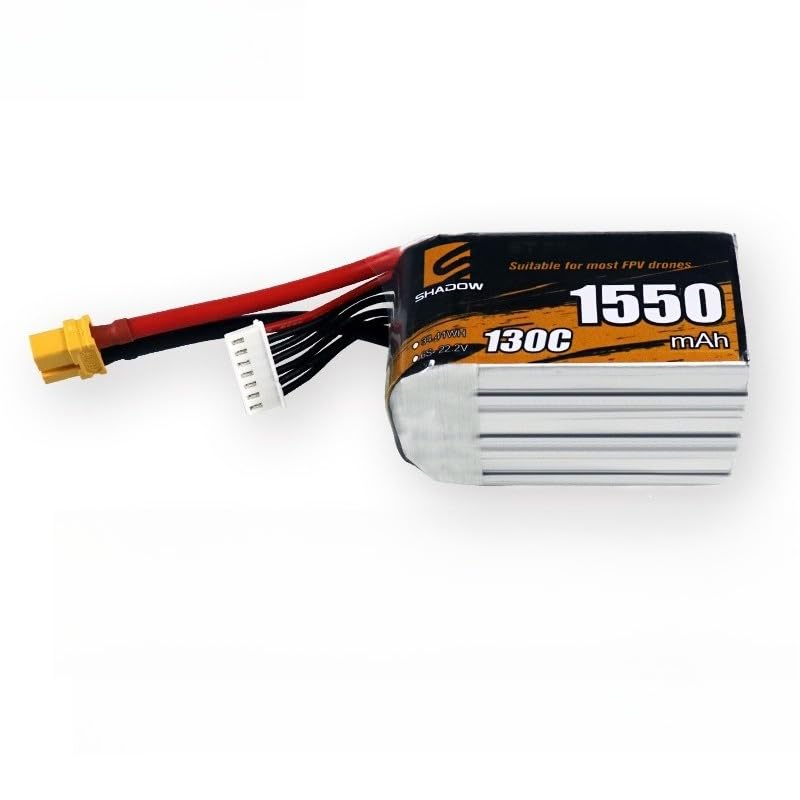 per Batteria LiPo da 1550 mAh 6S 22,2 V 130 C per RC per elicotteri, quadricotteri, droni Corsa FPV, con XT60