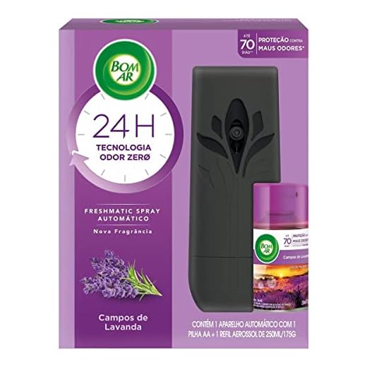 Air Wick Aromatizador De Ambiente Bom Ar Automático Aerossol Freshmatic Campos De Lavanda Aparelho + Refil 250Ml- Embalagem Variável
