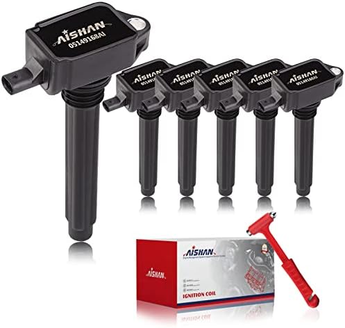 AISHAN Set of 6 Ignition Coil Pack Compatible with Avenge Charger Durango RAM 1500 Chry Town & Country Wrangler Routan 3.6L V6 Challenger| Replace# UF648