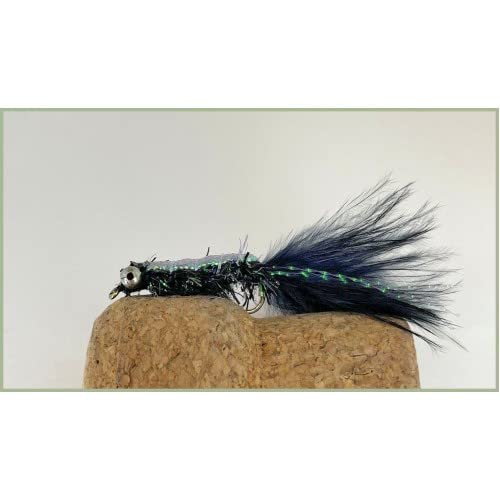 6 pack of Balck Gladiator - Lures Fishing Flies. Size 10 Fly Fishing