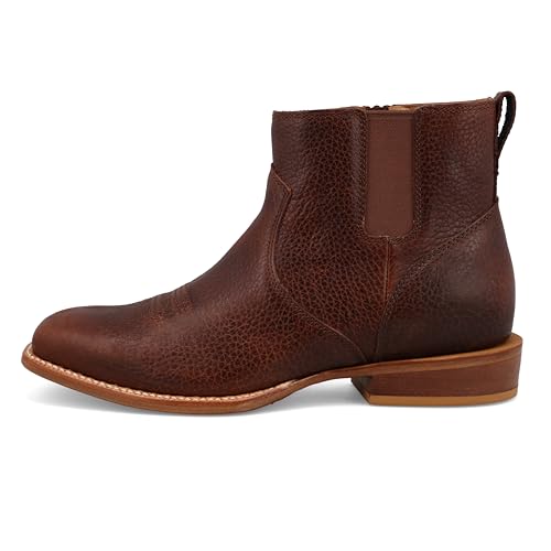 Twisted X Men's 6" Tech X Side Zip Chelsea Boot, Wide Square Toe with CellStretch, Nutmeg, 10.5 D by Twisted X - Image 5