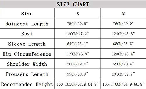 Rain Suits Waterproof Raincoat Set Women's Rain Jacket Trouser Suit Reusable Rain Ponchos Rainwear Packable2