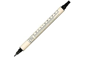 Zig Memory System Calligraphy Marker Pure Black 2 Set: Enhance Your Calligraphy Skills