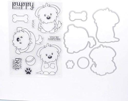 Bienvenido a Joyful Home Puddy troqueles de corte de metal plantillas de sellos DIY álbum de recortes tarjetas de decoración de álbum de fotos