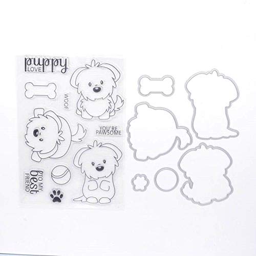 Welcome to Joyful Home Puddy Metal Cutting Dies Stamp Stencils DIY Scrapbooking Photo Album Decor Cards (Clear Stamp+Dies Cutting)