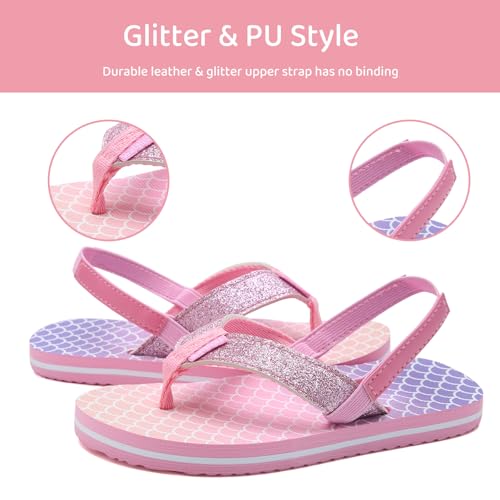 Image of WateLves Girls & Boys Kids Flip Flop summer Slide Sandals Slip on Suitable for Bath Shower Beach pool (Little Kid /Big Kid)