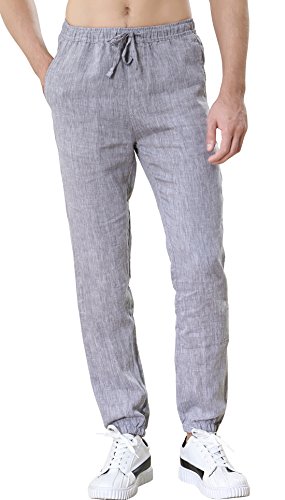 mens linen jogger pants