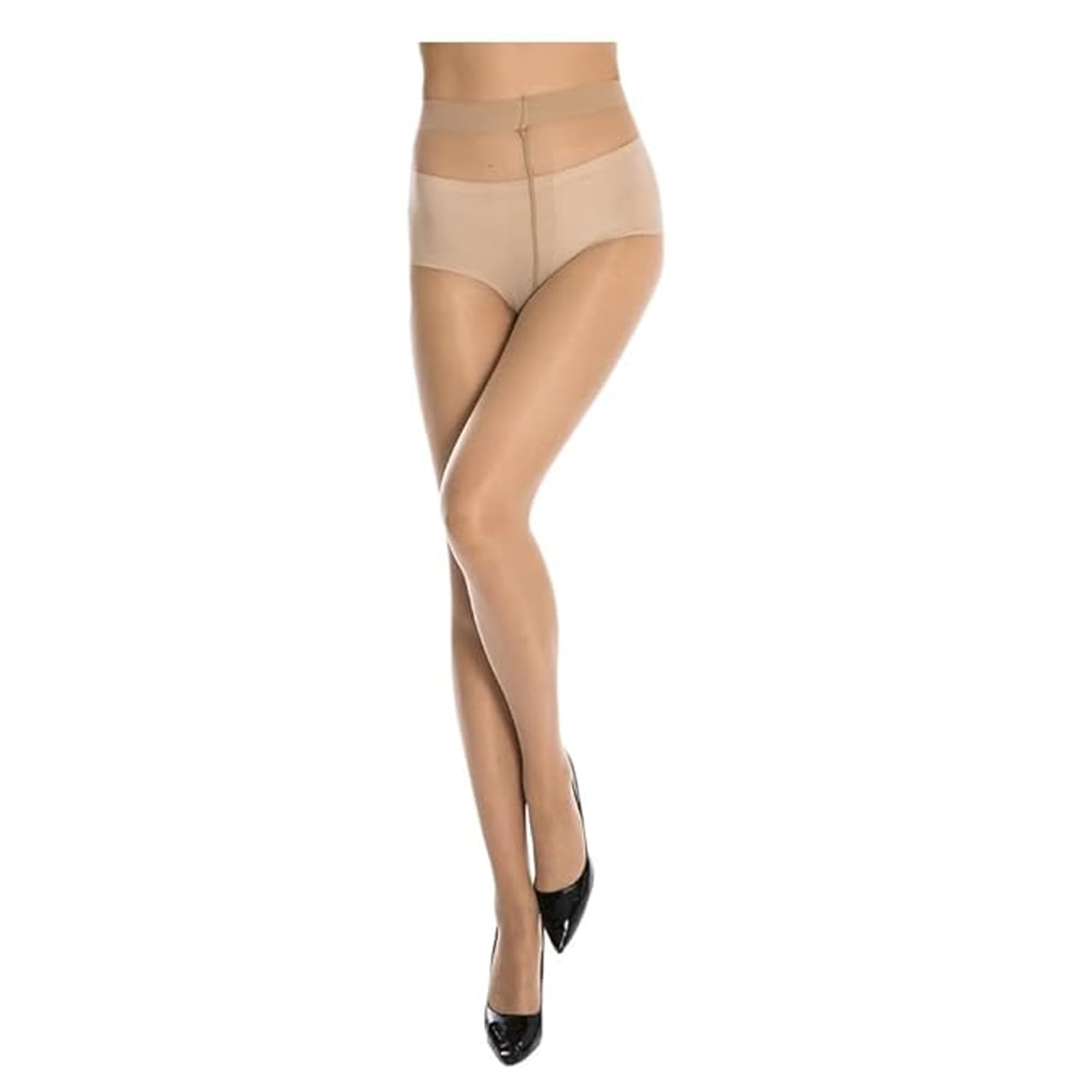 Superthin Transparent Full Length Pantyhose Stockings for Women and Girls | High Denier Opaque Nylon Pantyhose Stockings With A Super Comfortable Waistband Pack of 1 Pair, Skin Color