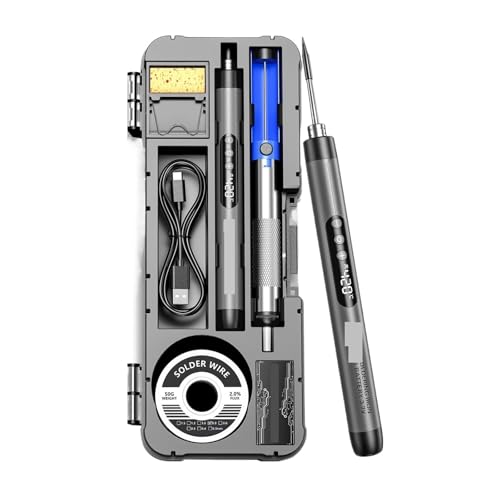 電気はんだごて 溶接作業に最適な温度調節機能付きミニコードレスデジタル電気はんだごてキット 急速加熱