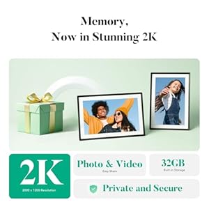 Pexar by lexar digital picture frame 2k resolution ultimate clarity 11 anti glare touch screen stunning under lighting wifi photo frame 32gb for home decor gifting share photosvideos via app  urban country home decor