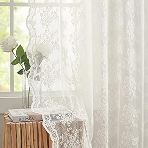 YJ YANJUN Vintage Lace Curtains 84 ...