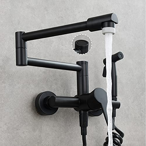 Robinet mural laiton noir de qualité supérieure Kpot à bec orientable - 2
