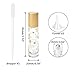 JIUWU 10Pcs 1/3Oz Glass Roller Bottles 10ml Lucky Cat Glass Roll on Bottles with Stainless Steel Rollerball Funnel Pipette & Tool, Rollon Vials for Essential Oil Perfume, Matte Gold Cap