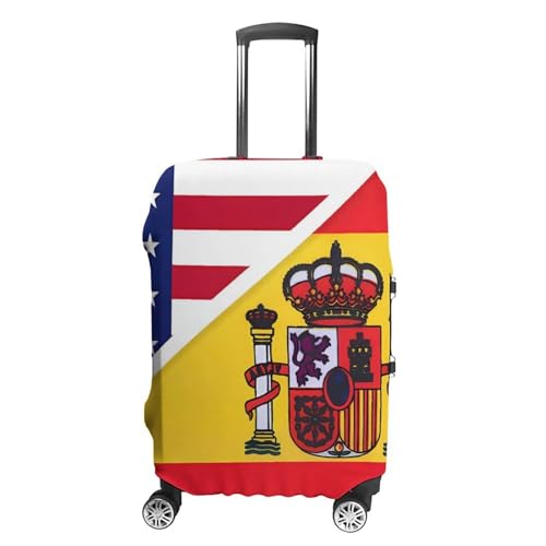 U.S.A. North Ossetia National Flag Travel Luggage Cover for Suitcase 19-32 Inches Elastic Washable Baggage Protector
