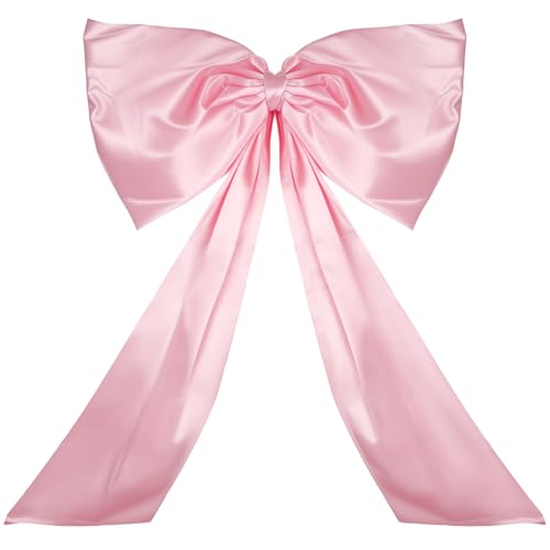 24 x 36 Inches Large Pink Bow Decor,Coquette Room Decor,Giant Pink Bow Room Wall Decor,Baby Shower Birthday Party Backdrop Wall Wedding Party Christmas Tree Decorations(Pink)