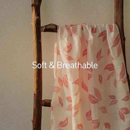 Image of GLLQUEN BABY Muslin Swaddle Blankets 4-Pack Breathable Receiving Blankets (35 inch x 40 inch) Soft Baby Blankets for Girls and Boys Newborn Essentials Muslin Burp Cloths Swaddle Wrap Baby Gift (Flower)