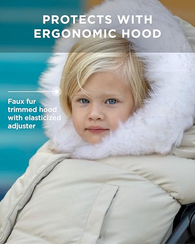 Image of 7AM Enfant Stroller Blanket 212 - Adjustable Baby Car Seat Zipped Blanket for Babies Winter, Unisex Multi Purpose Fleece Lined Warm Hooded Toddler Footmuff Water Repellent | (6M - 4T)