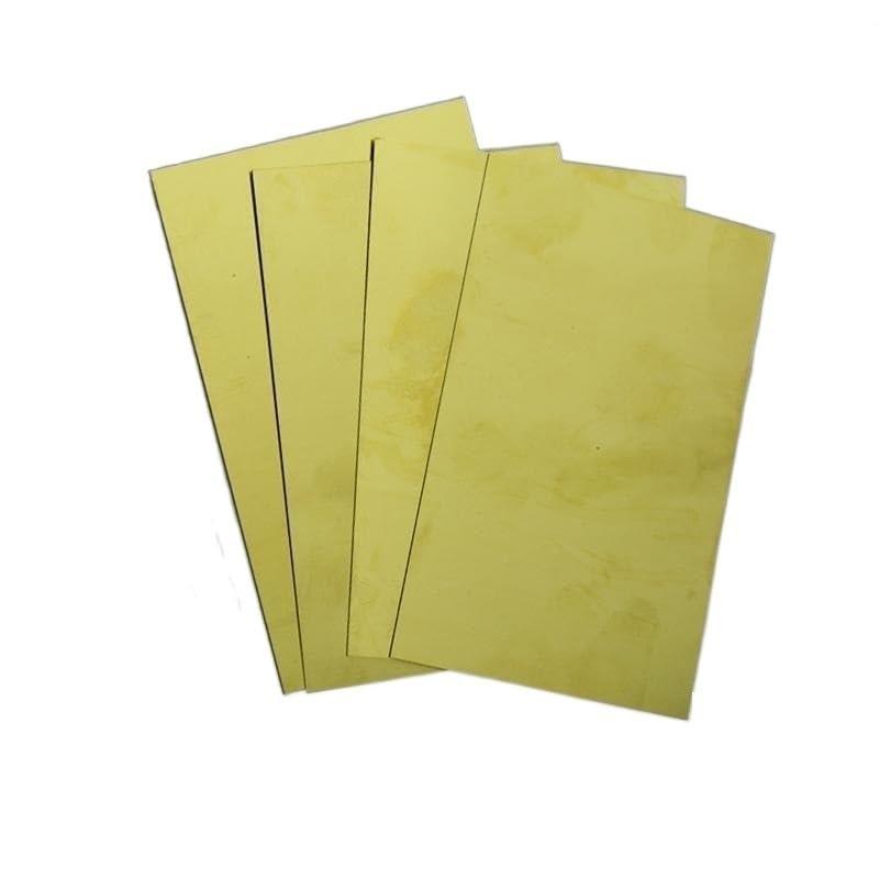 Generisch 4 Stück H62 Messingplatten, 50 * 100mm, 0.3-6mm Dick Messingblech (Größe : 50mm*100mm*2mm)