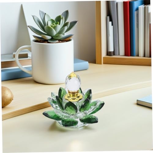 Flacon de parfum en verre vert cristal rechargeable pour décoration - 7