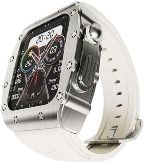 Ya en manzanajugosa.com: GAFNED Caja de reloj de aleación de zinc para hombre, correa Slicone, para Apple Watch de 45 mm, 44 mm, accesorios de repuesto, kit de modificación de bisel de metal RM, para iWatch Ultra 8/7/6/5/4/SE