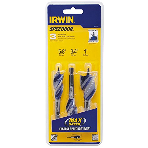 Speedbor 1877241 Irwin Tools Max Wood Drilling Bits, 4-Inch, 3-Piece #TOP1